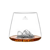 Alaskan Maker - Set di 2 bicchieri in vetro borosilicato con topografia delle Tofane e del Marmolada, Trasparente